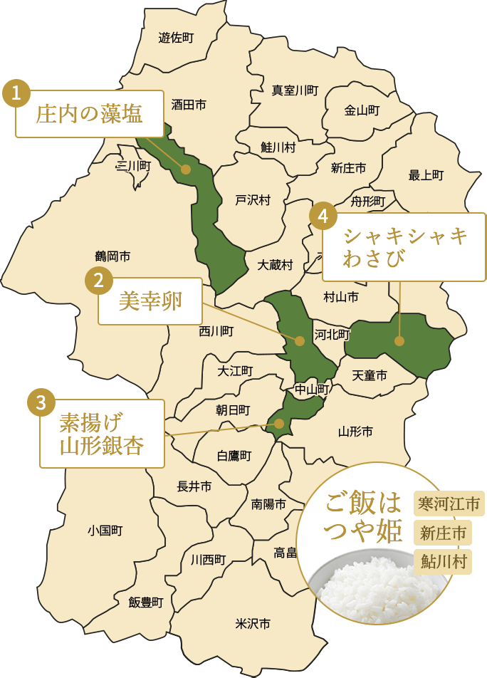 山形の食材マップ